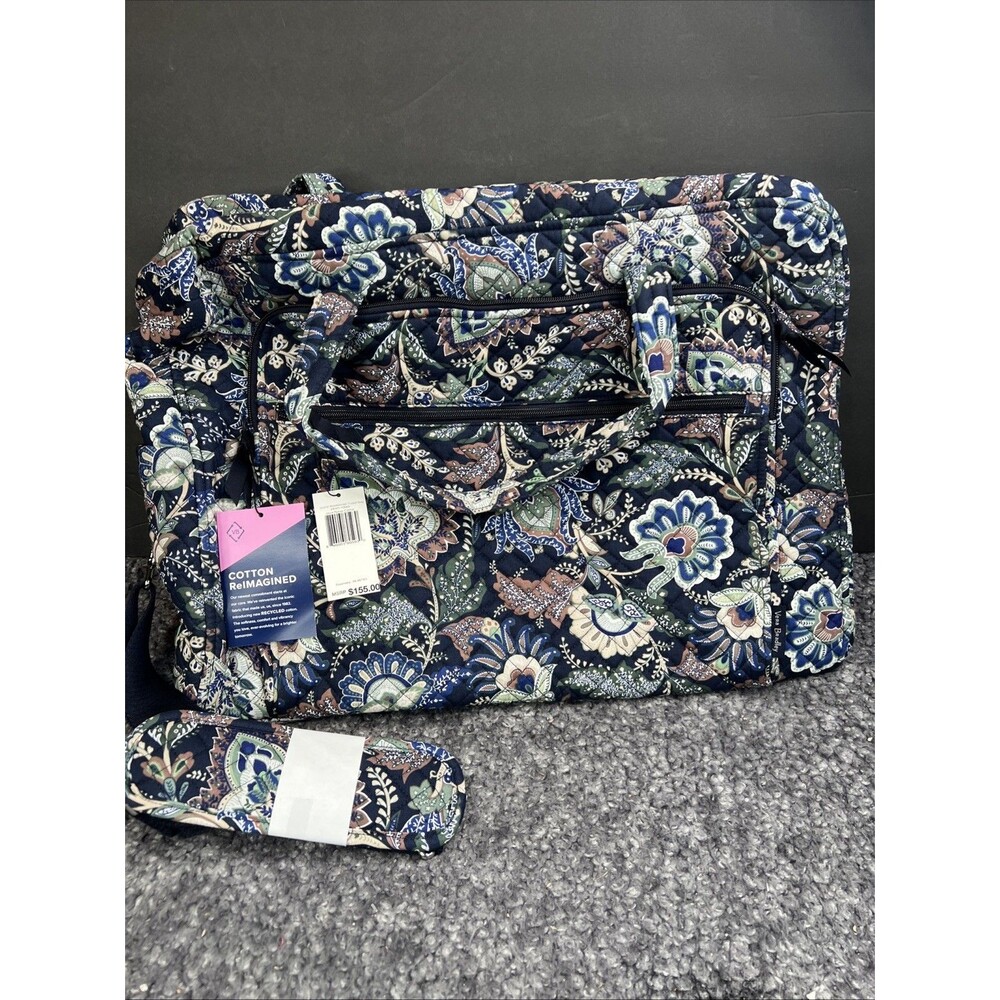 NWT Vera Bradley Grand Weekender Travel Carry On Bag in Java Navy Camo